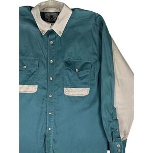 Vintage Spindle River Western Shirt Mens Medium Button Down Cowboy Long‎ Sleeve